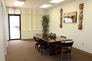 Open office area which can be used as reception, a conference room or a showroom