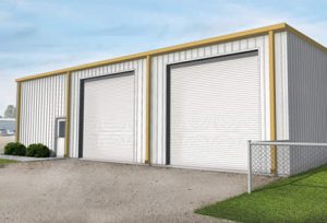 Front elevation for AAA build-to-suit warehouse building for lease