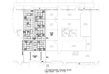 Floor plan for Siemens renovate-to-suit office/warehouse building for rent